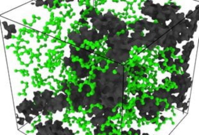 n-heptane molecules