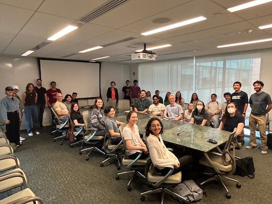 Photo of Rice students with NASA head of science