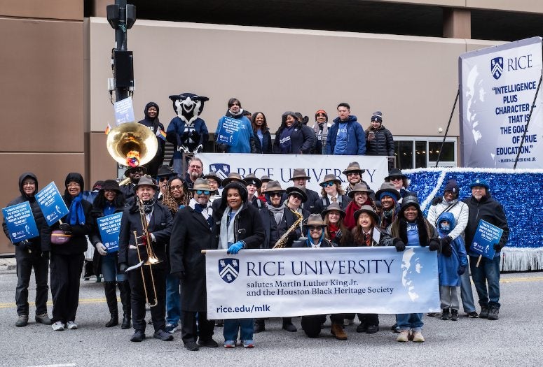 Rice participates in the MLK Day Parade in 2025.