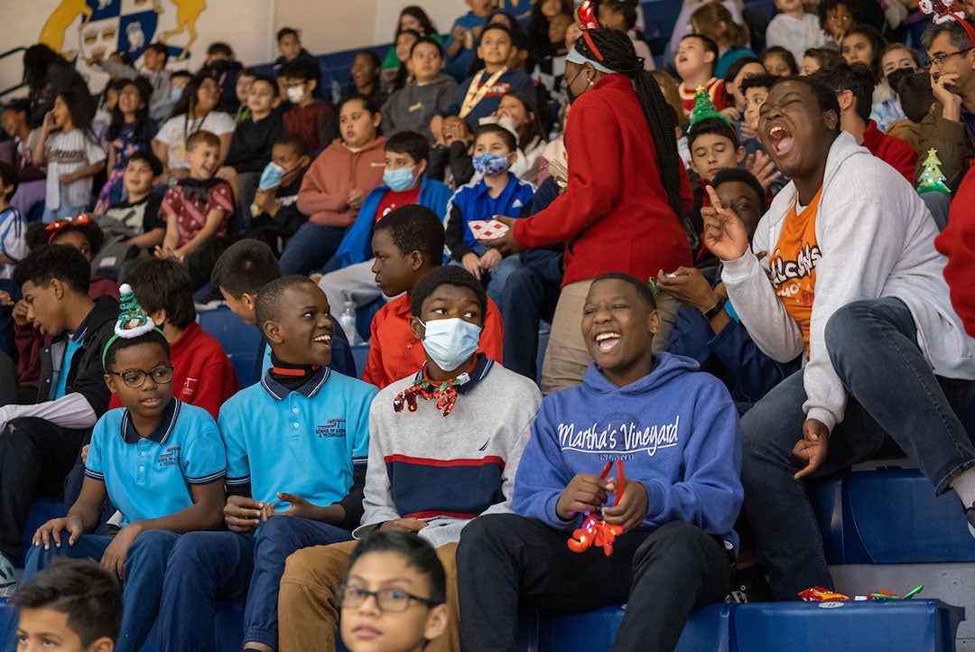 Young students enjoy School House Mania at Tudor Fieldhouse