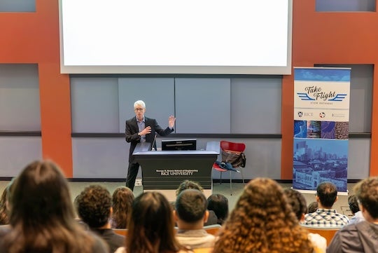 More than 100 students from local community colleges visited Rice University’s campus Nov. 8 as part of a transformative pathway program meant to increase STEM degree completion and educational access for Houston-area students from under-resourced and historically excluded communities.