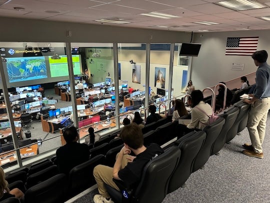 Students from Rice University’s Doerr Institute for New Leaders visited the NASA Johnson Space Center Oct. 15, 2024.