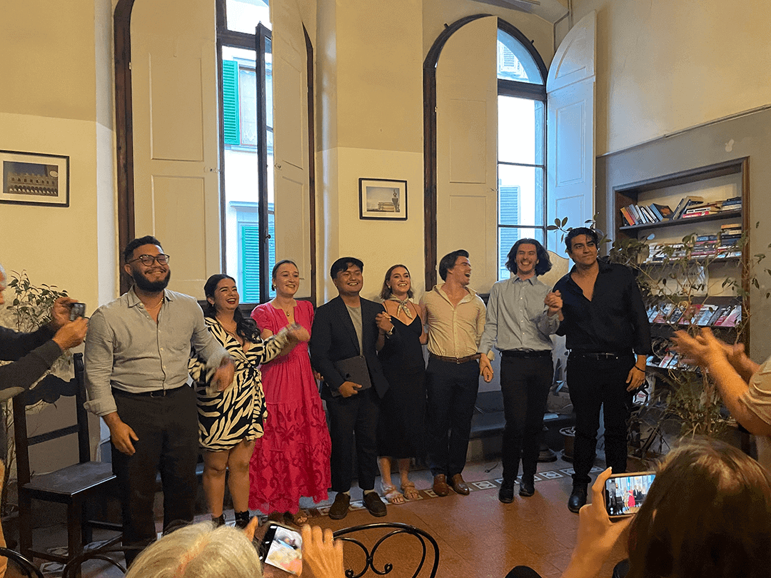 Shepherd School opera students in Italy